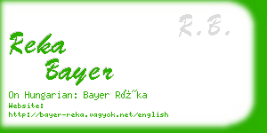 reka bayer business card